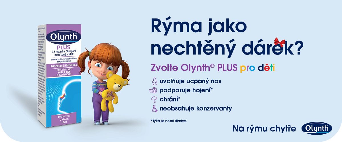 Olynth Plus 0,5 mg/ml + 50 mg/ml nosní sprej, roztok pro léčbu rýmy u dětí od 2 let 10 ml (3574661403984)