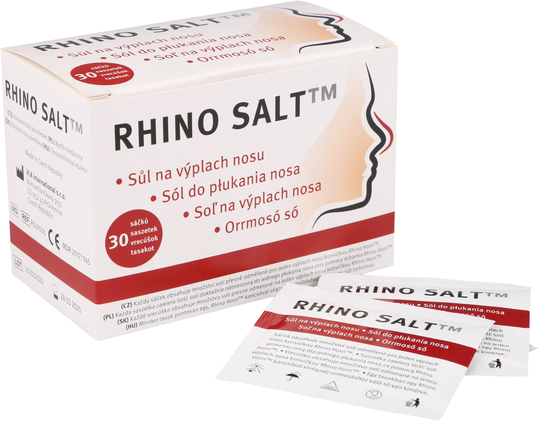 Rhino Horn sůl na výplach nosu 30 ks