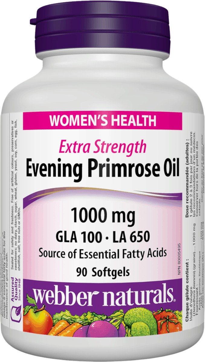 Webber Naturals Pupalkový olej 1000 mg 90 tobolek