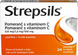 Strepsils Pomeranč s vitaminem C 24 pastilek