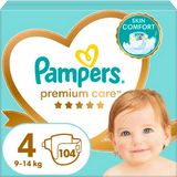 Pampers Premium Care plenky vel. 4, 9-14 kg, 104 ks