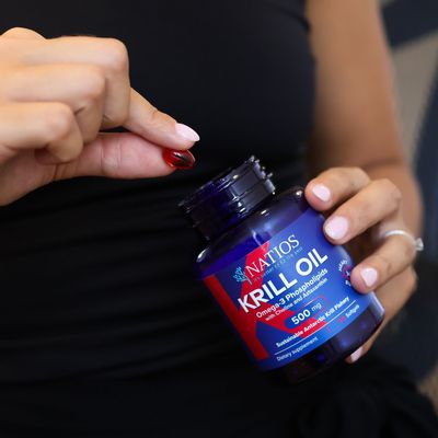 Natios Krill Oil Omega-3 Phospholipids with Choline and Astaxanthin 500 mg 60 kapslí