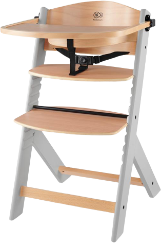 Kinderkraft Židlička jídelní Enock Grey wooden 49 cm