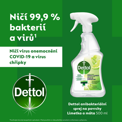 Dettol sprej limetka/mata 500 ml