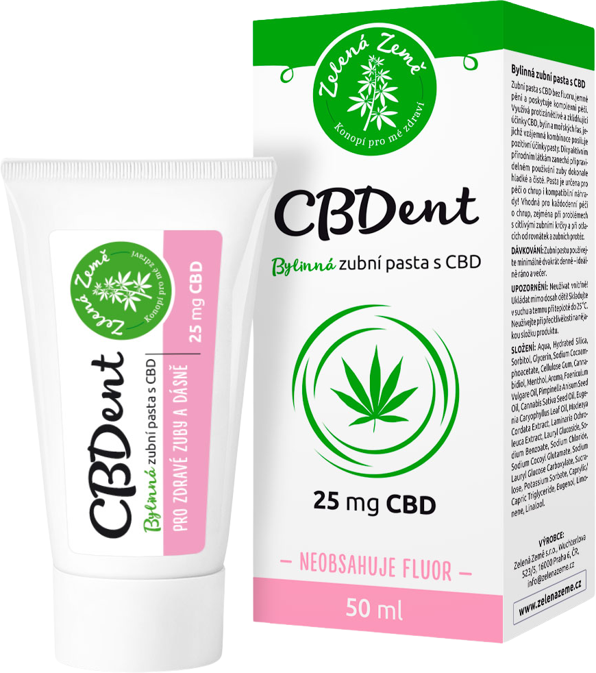 Zelená Země CBD Zubní pasta CBDent 50 ml