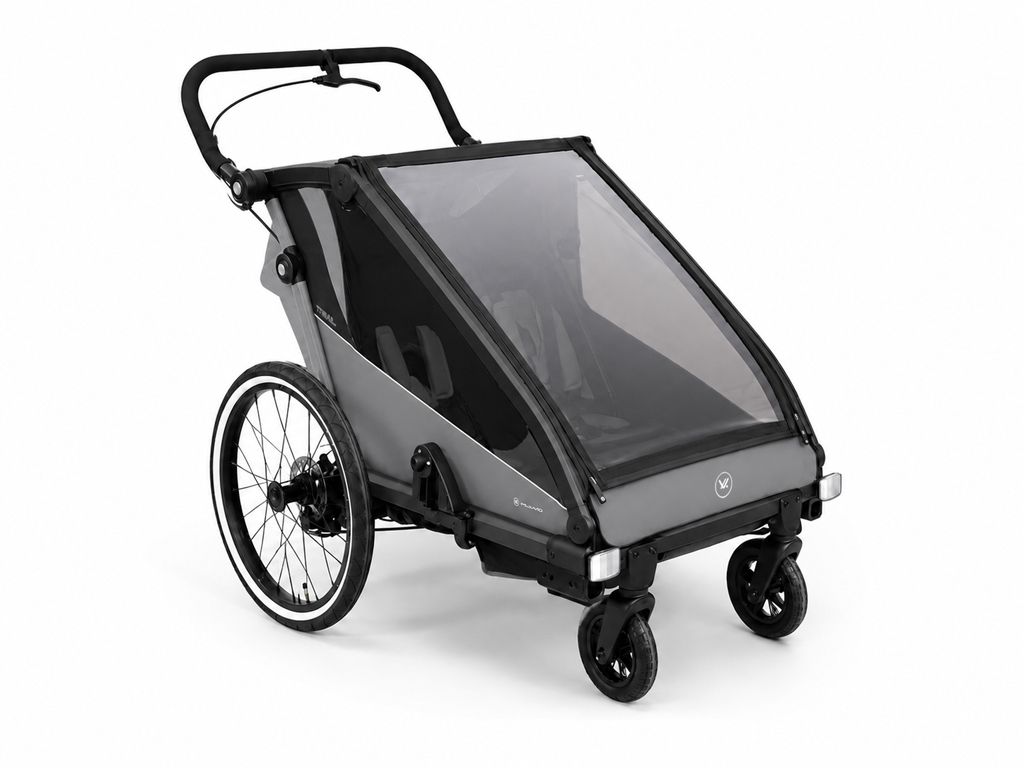 MUUVO Kočárek sportovní, na běhání a za kolo Trail 3v1 Grey 1 ks