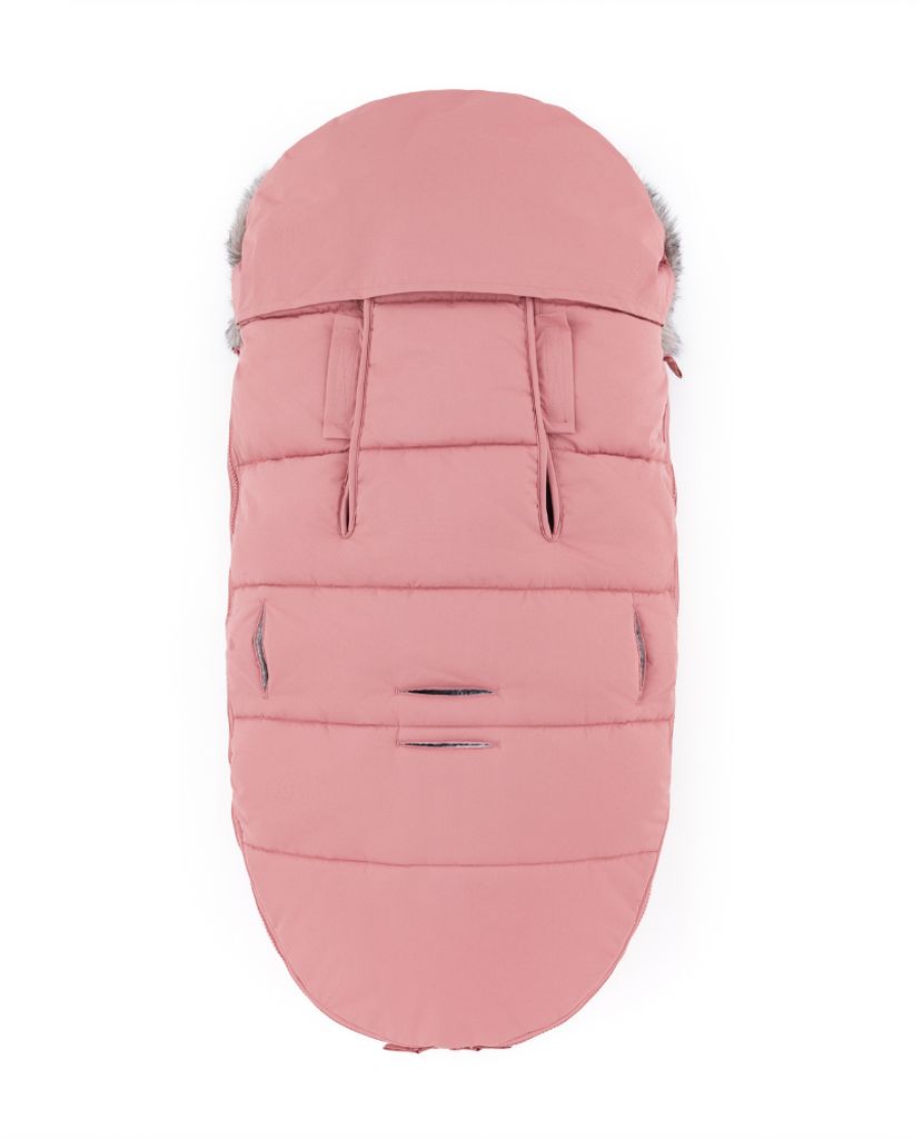 Petite&Mars Set zimní fusak Comfy 4v1 + rukavice na kočárek Furry Old Rose