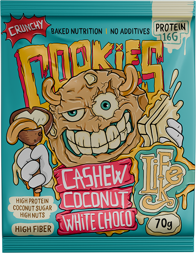 Lifelike Cookies Crunchy cashew coconut white choco 1 x 70 g