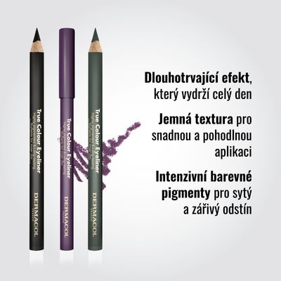 Dermacol True colour dřevěná tužka na oči - Brown 4 g
