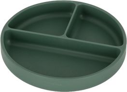 Petite&Mars Talířek silikonový dělící kulatý Take&Match Misty Green 6m+