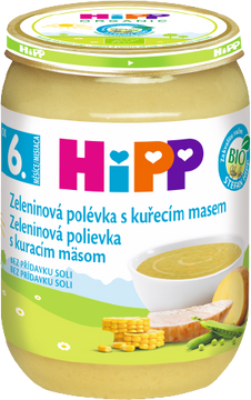 HiPP BIO Zeleninová polévka s kuřecím masem 190 g