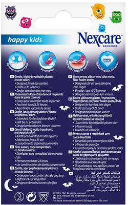 3M Nexcare Happy Kids náplast příšerky 20 ks