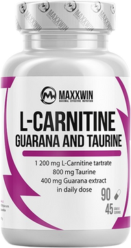 Maxxwin L-carnitine guarana taurine 90 kapslí