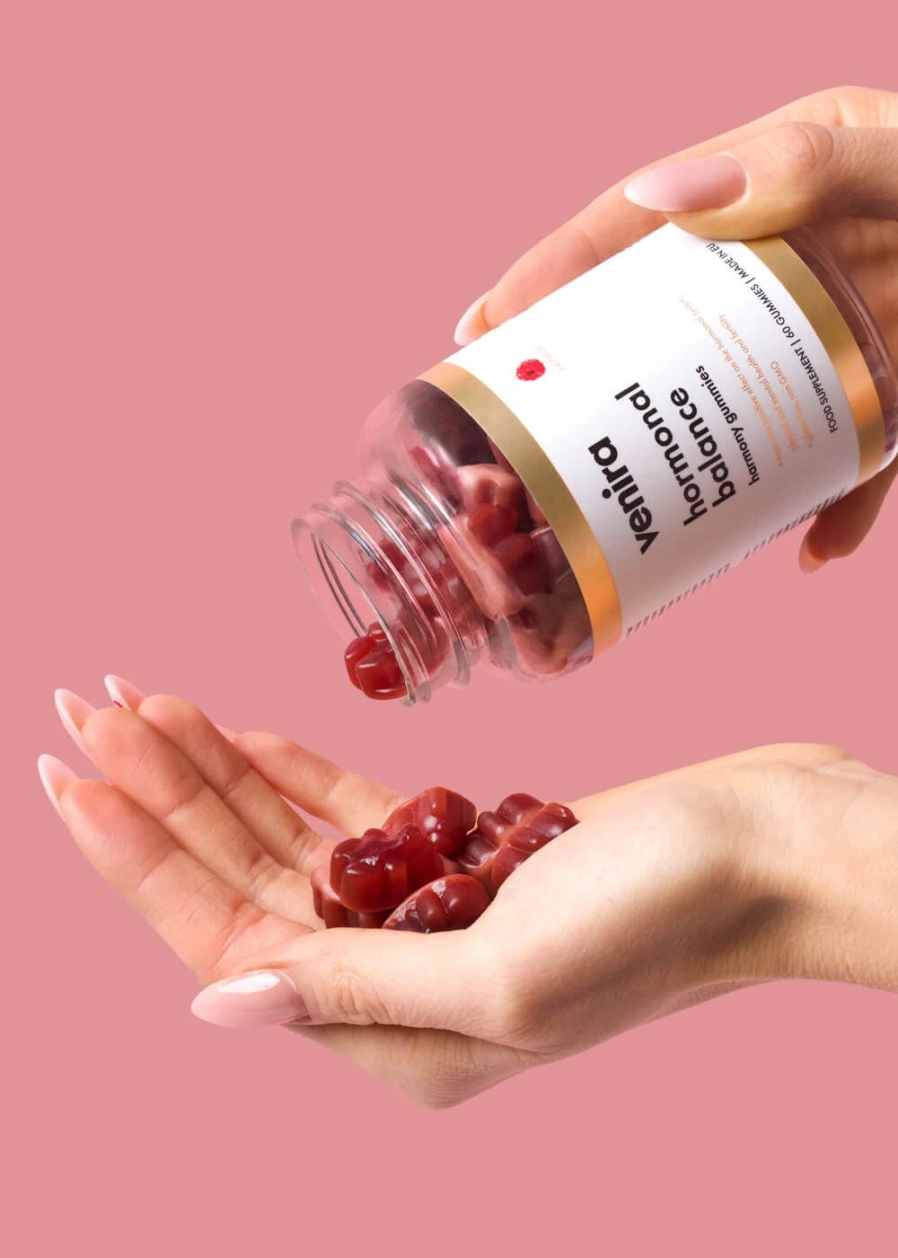 Venira hormonální rovnováha - medvídci pro hormonální rovnováhu malina 60 ks