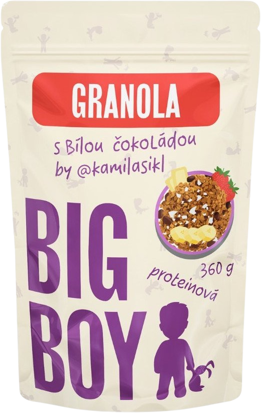 Big Boy Proteinová granola s bílou čokoládou by @kamilasikl Eko varianta 360 g