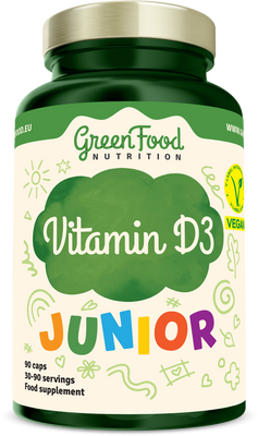 GreenFood Nutrition Junior Vitamin D3 90 kapslí