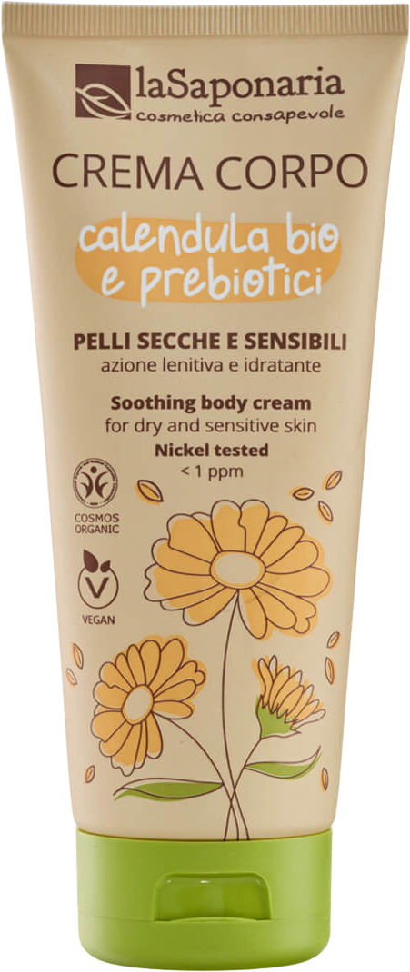 laSaponaria Tělový krém s BIO měsíčkem a prebiotiky pro citlivou pleť 200 ml