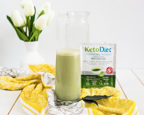KetoDiet Proteinový nápoj Matcha Tea 7porcí 7 ks