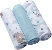 BabyOno Pleny bambusové Blue, 70x70 cm 3 ks