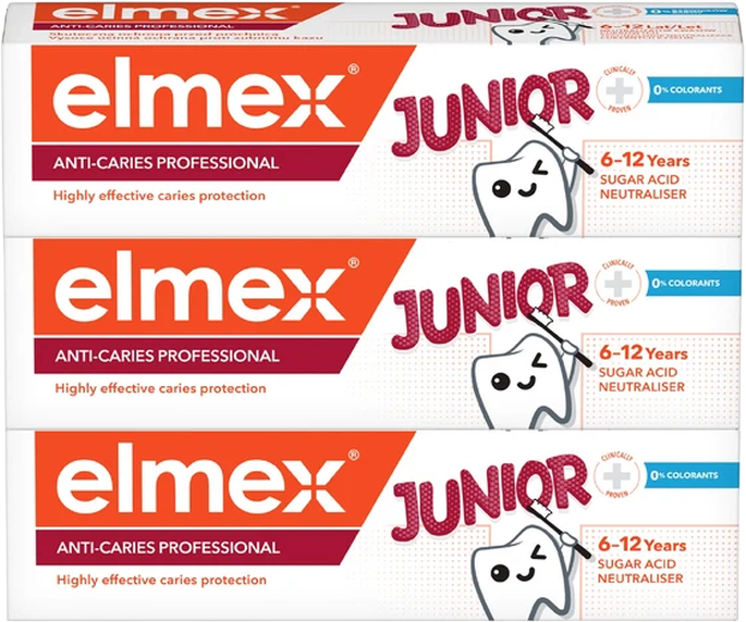 Elmex Zubní pasta Junior Professional 3 x 75 ml