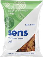 Sens Hrachové chipsy s cvrččím proteinem - Česnek & Bylinky 80 g