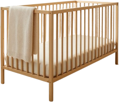Petite&Mars Postýlka dřevěná Nela Beech Wood 120x60 cm