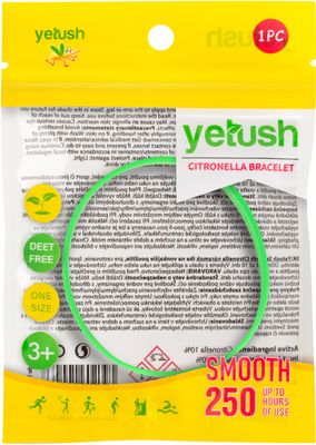 Yetush Smooth Citronella Náramek s citronelou - Zelený