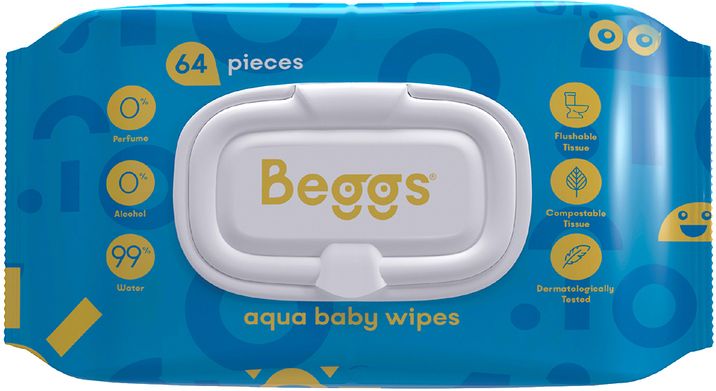 Beggs vlhčené splachovatelné ubrousky 3 x 64 ks