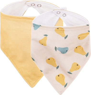 Petite&Mars Bryndák bandana Luke Beige Pears&Intense Ochre 3m+, 2 ks