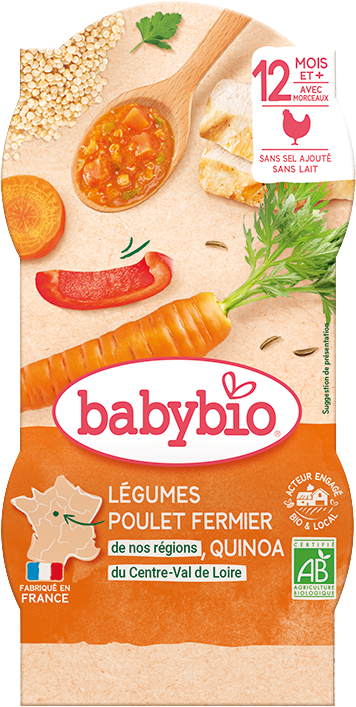 Babybio zelenina s kuřetem a quinoa 2 x 200 g