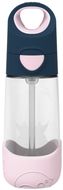 B.box Láhev na pití s brčkem indigo/růžová 450 ml