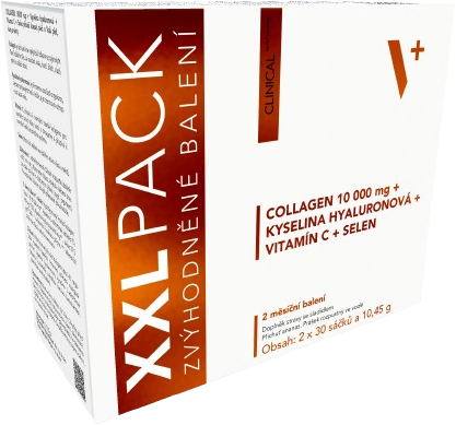 Clinical Collagen+Kys.hyal.+Vit.C+selen XXL PACK MANGO 60 x 10.45 g
