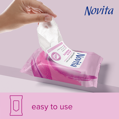 Novita Biolin Prebiotic Vlhčené ubrousky na intimní hygienu