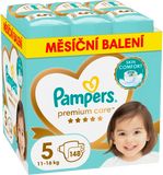 Pampers Premium Care plenky vel. 5, 11-16 kg měsíční balení 148 ks