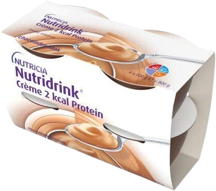 Nutridrink Creme 2 kcal Protein s příchuť čokoláda 4 x 200 g
