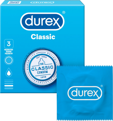 Durex Classic Kondomy 3 ks