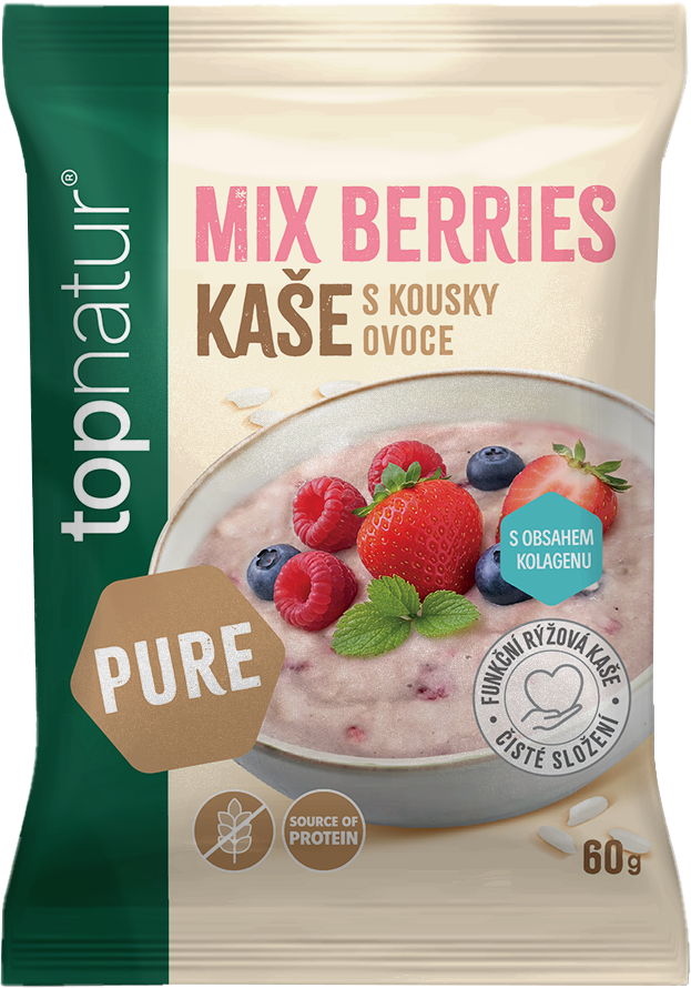 Topnatur PURE kaše Mix Berries s kolagenem 60 g