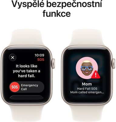 Apple Watch SE 3 (2025) Cellular 40mm Hvězdně bílý hliník s hvězdně bílým sportovním řemínkem S/M
