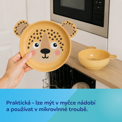 Canpol babies Miska s ušima BabiesBoo žlutá