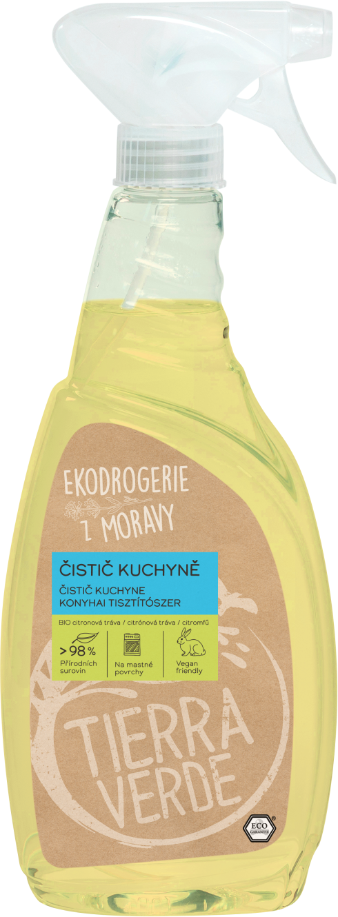 Tierra Verde Čistič kuchyně s BIO silicí citronové trávy (rozprašovač) 750 ml