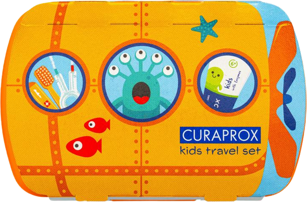 Curaprox Travel set KIDS oranžový