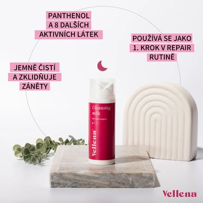 Vellena Čistící mléko na reparaci kožní bariéry 150 ml