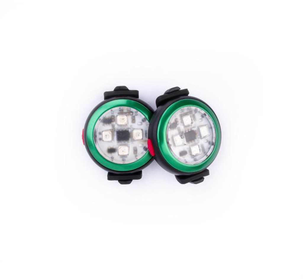 Curli Luumi LED bezpečnostní dobíjecí světýlko na obojek - green 2 ks
