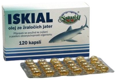 Naturell Iskial olej ze žraločích jater 120 kapslí