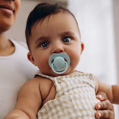 LOVI Dudlík silikonový dynamický PRIME Tutti Frutti 0-6m, Lagoon/Mint Cream 2 ks