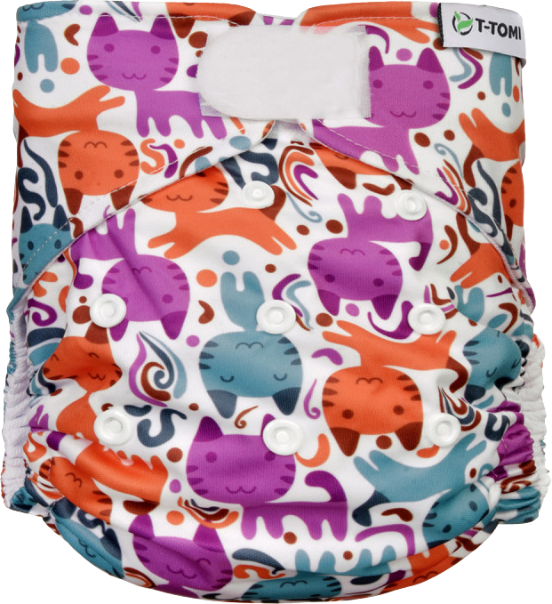 T-Tomi Plena kapsová, typ AIO - suchý zip, 4-15kg, Cats