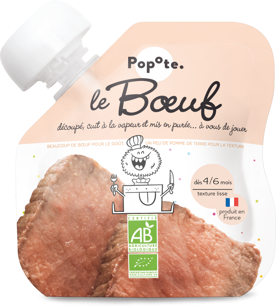 Popote Kapsička BIO hovězí maso 60 g