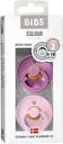 BIBS Colour Dudlíky z přírodního kaučuku - velikost 2, Levander/Baby Pink 2 ks