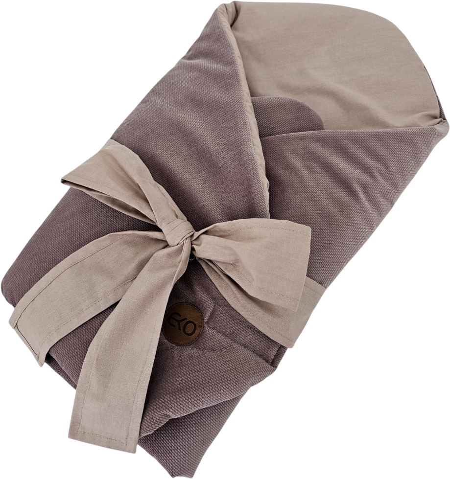 Eko Zavinovačka bavlněná Velvet s kokosovou vyjímatelnou vložkou a mašlí Dark Pink 75 cm