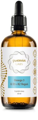 Puravia LABS Omega 3 & D3 + K2 VEGAN 60 ml